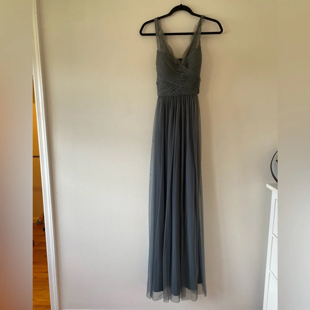 hitherto by Bhldn (Anthropologie) grey dress sz 12 - Picture 2 of 6